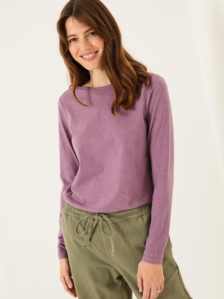 Fat Face Bree Dusky Purple Long Sleeve T-Shirt
