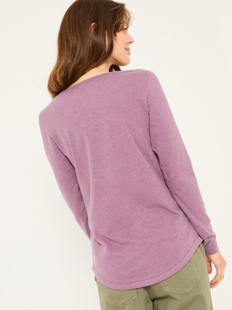 Fat Face Bree Dusky Purple Long Sleeve T-Shirt