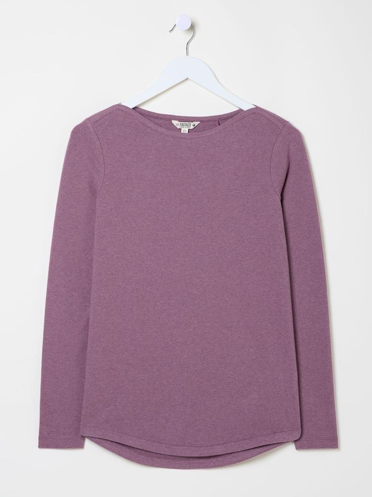 fat face Bree Dusky Purple Long Sleeve T-Shirt