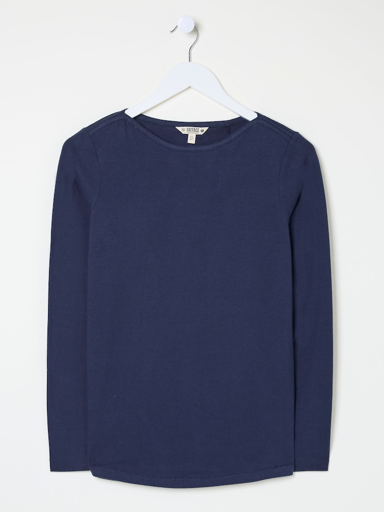 fat face Bree Navy Long Sleeve T-Shirt