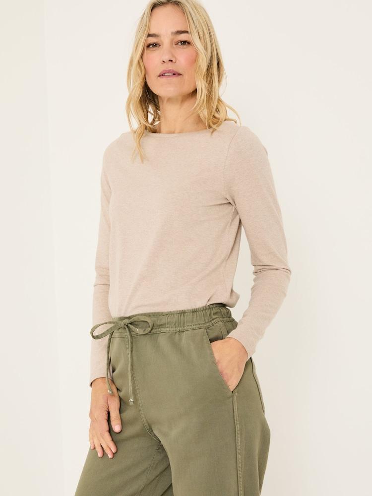 Fat Face Bree Oatmeal Long Sleeve T-Shirt