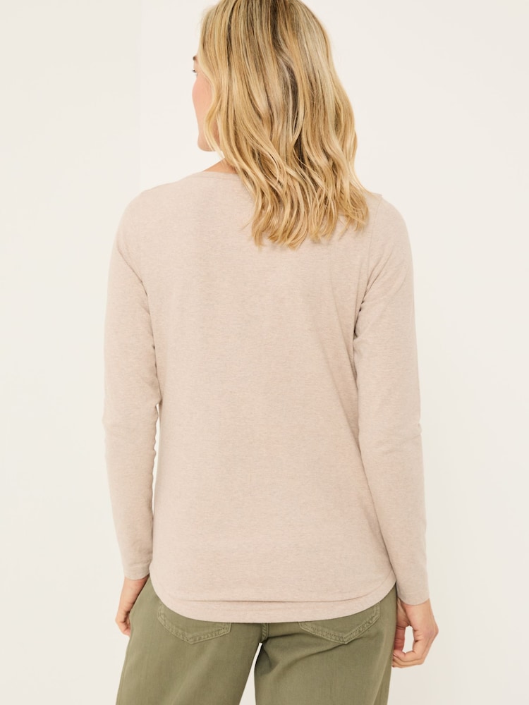 Fat Face Bree Oatmeal Long Sleeve T-Shirt