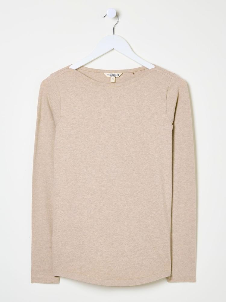 fat face Bree Oatmeal Long Sleeve T-Shirt
