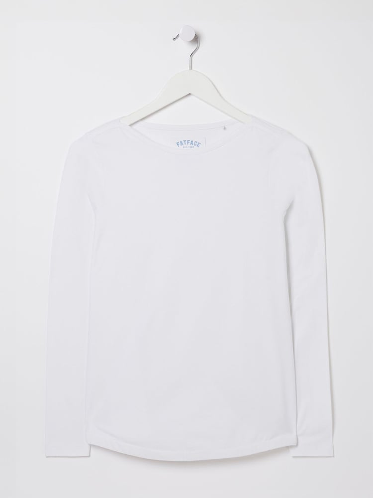 fat face Bree White Long Sleeve T-Shirt