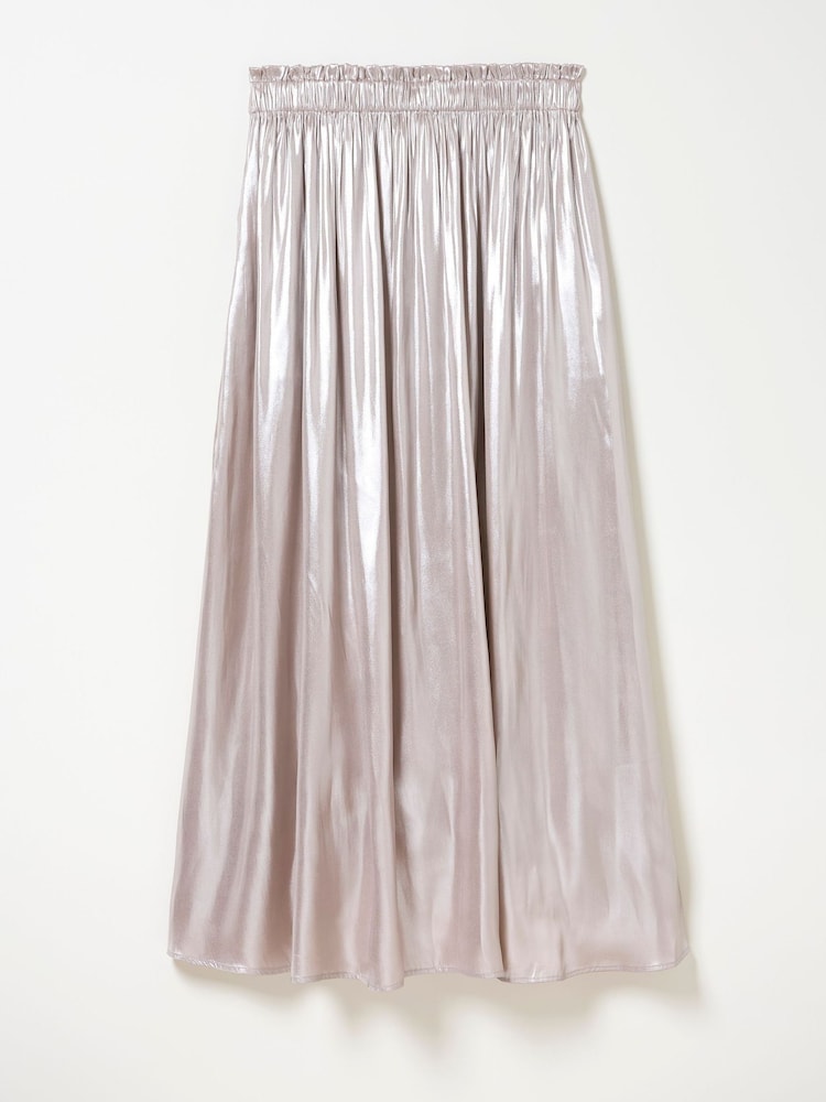 fat face Briar Silver Midi Skirt
