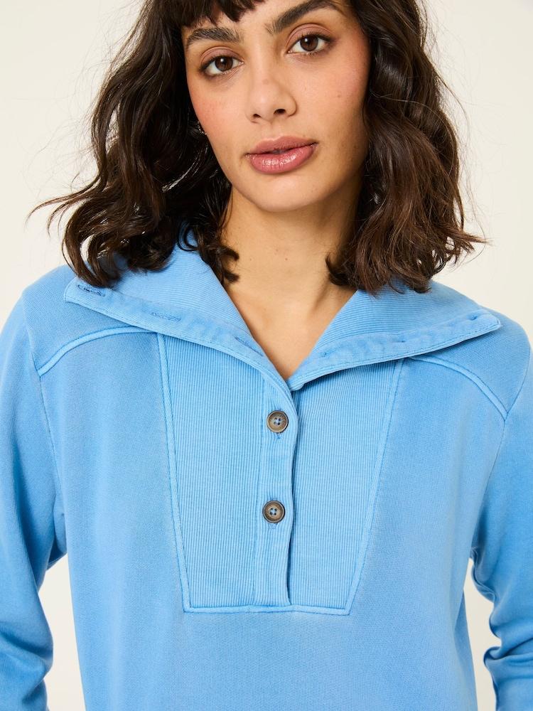 fat face Bright Blue 100% Cotton Willa Sweat Dress