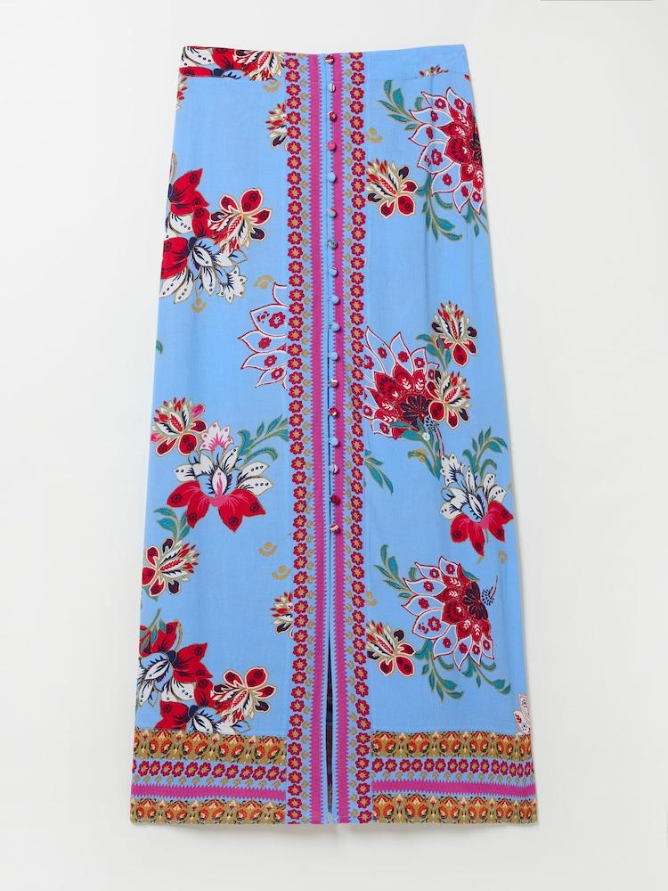 fat face Bright Blue Arabella Midi Skirt