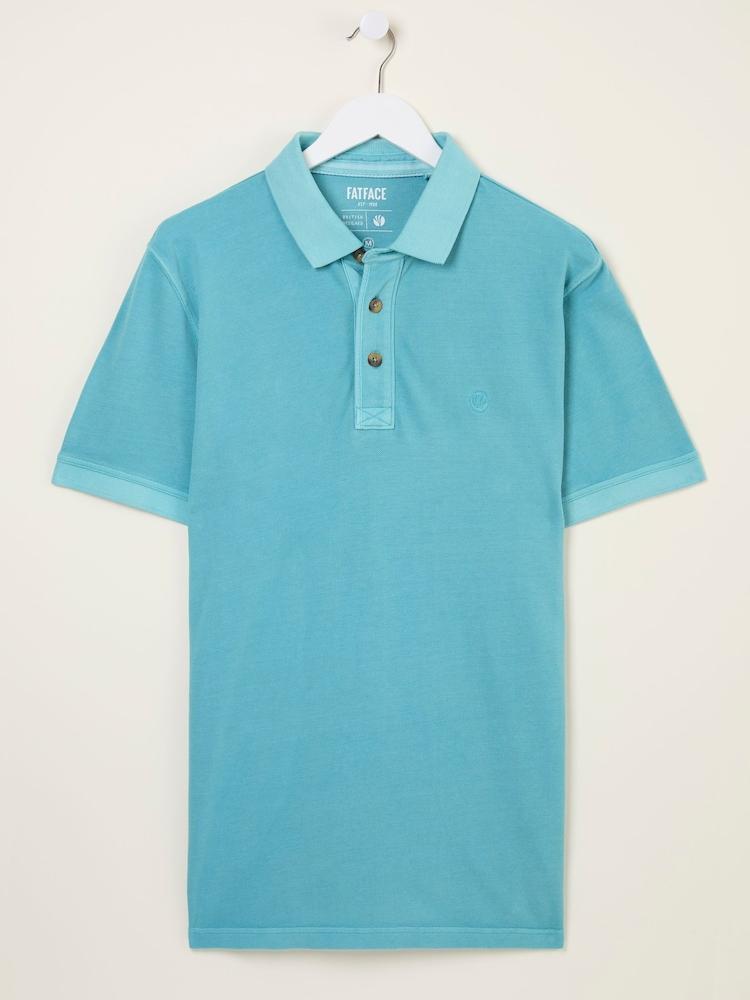 fat face Bright Blue Short Sleeve Pique Polo