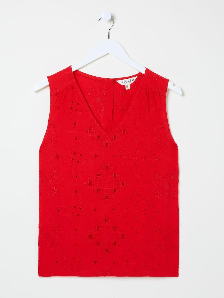 fat face Bright Red Etta Cami