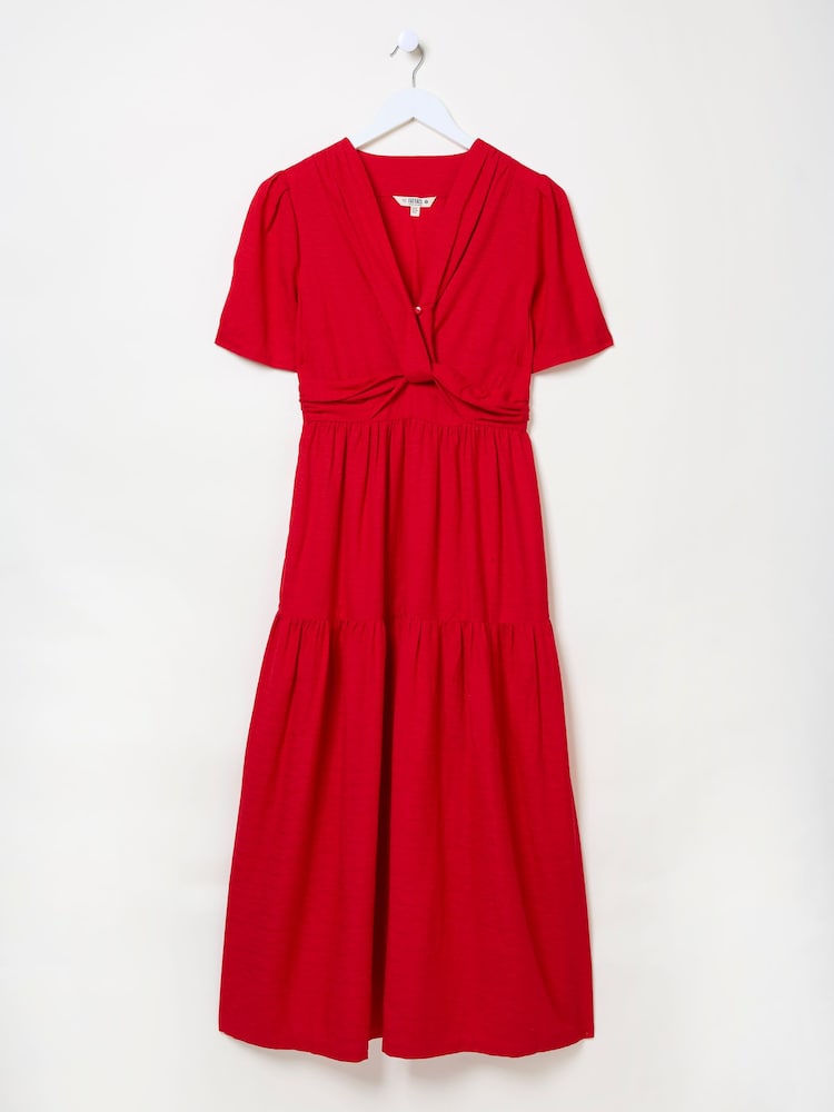 fat face Bright Red Gigi Midi Dress