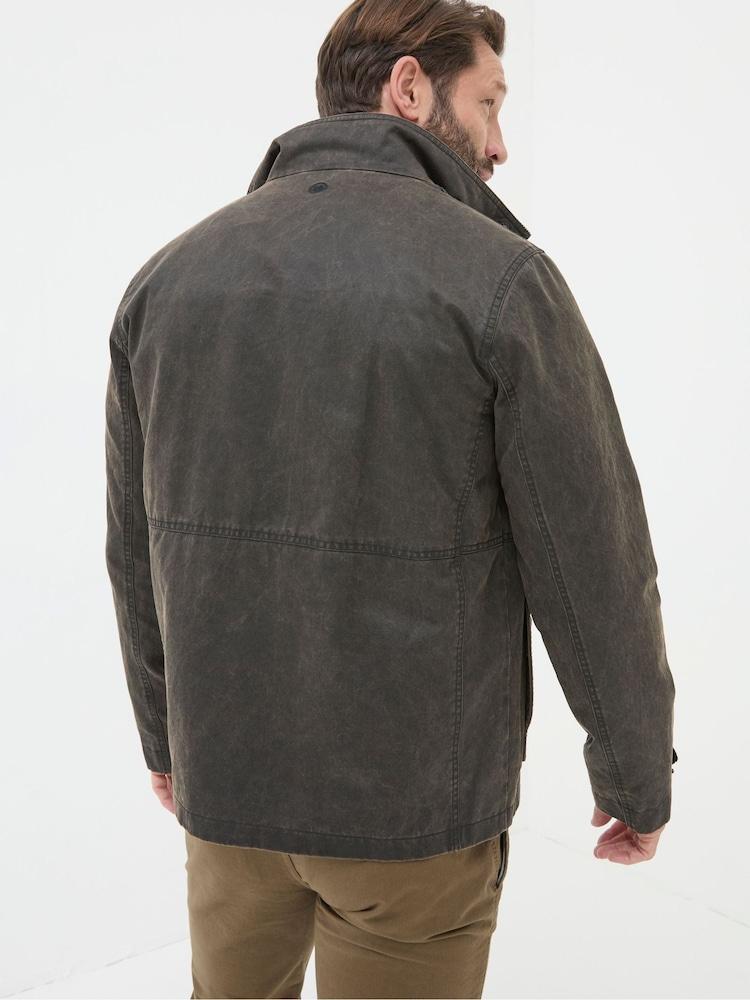 Fat Face Broadsands Brown Funnel Neck Jacket