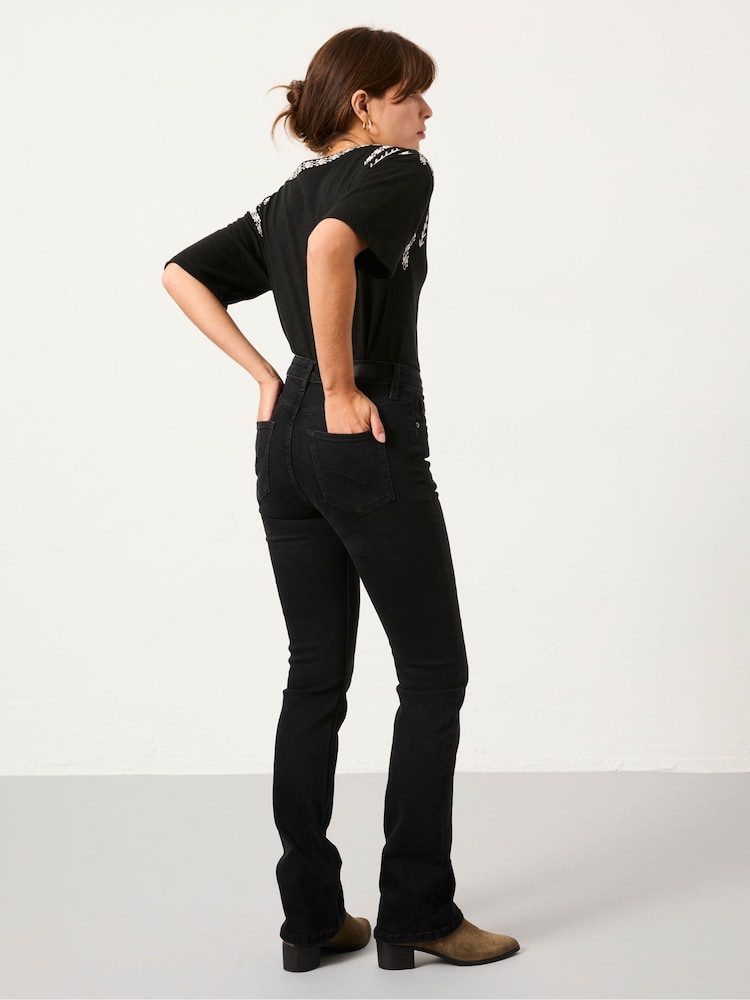 Fat Face Brooke Black Bootcut Jeans