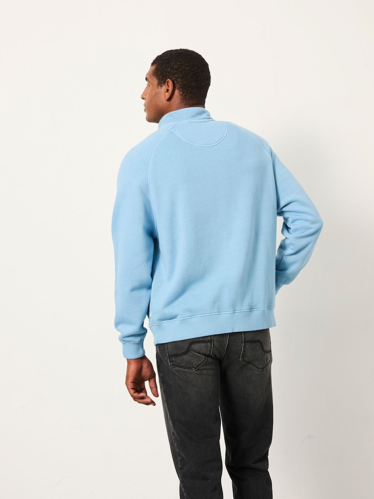 Fat Face Brooke Chambray Blue Half Neck Sweat Top