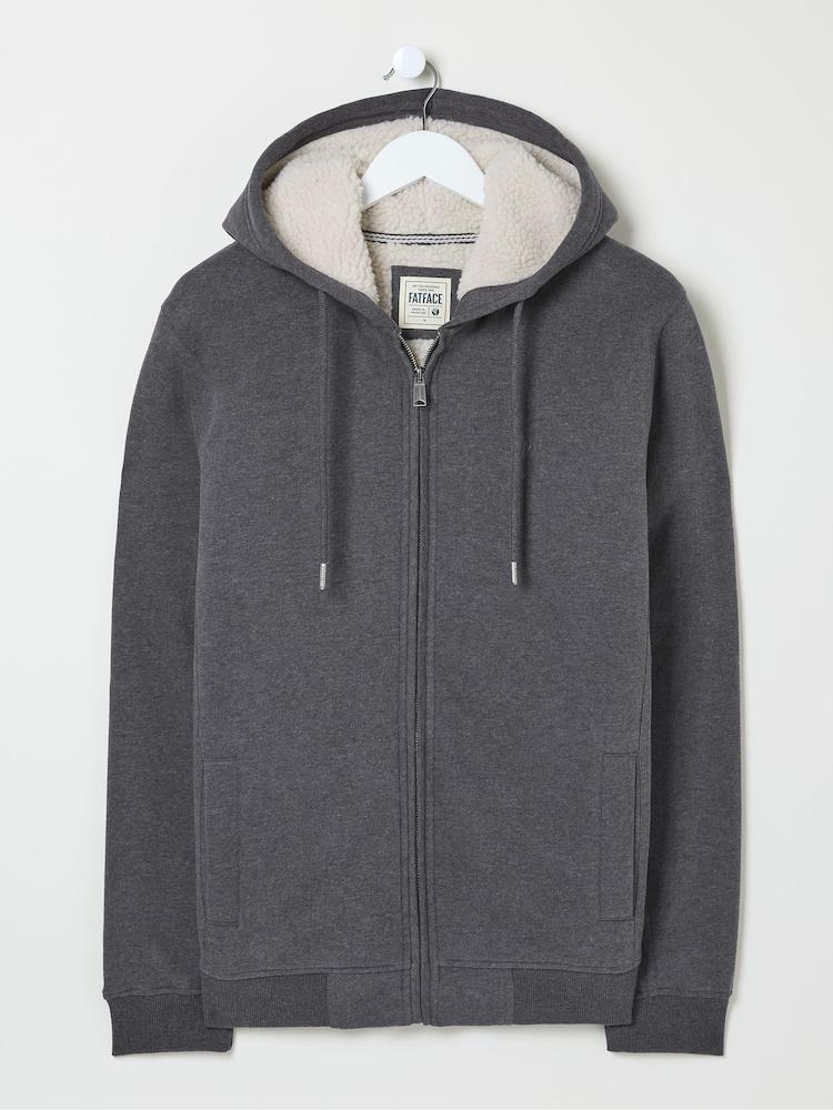 fat face Brooke Charcoal Grey Hoodies
