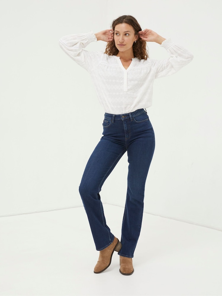 Fat Face Brooke Dark Blue Bootcut Jeans