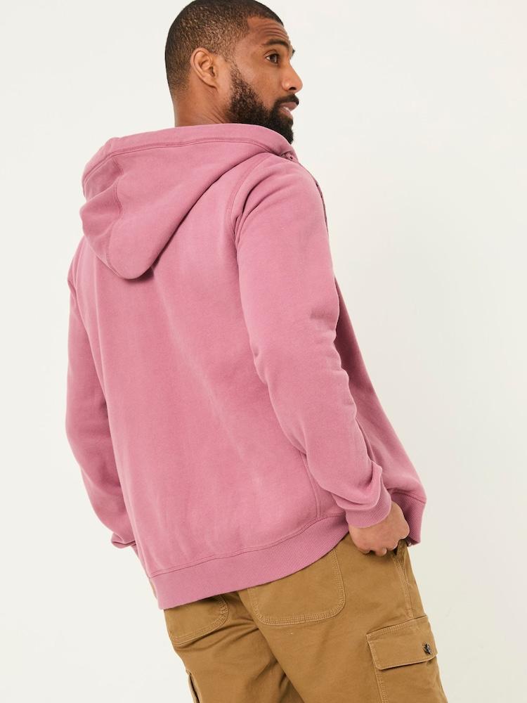 Fat Face Brooke Heather Purple Zip Through Hoodie
