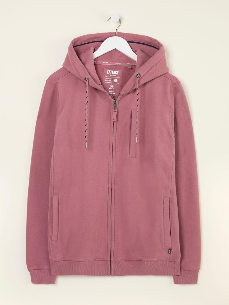 fat face Brooke Heather Purple Zip Through Hoodie