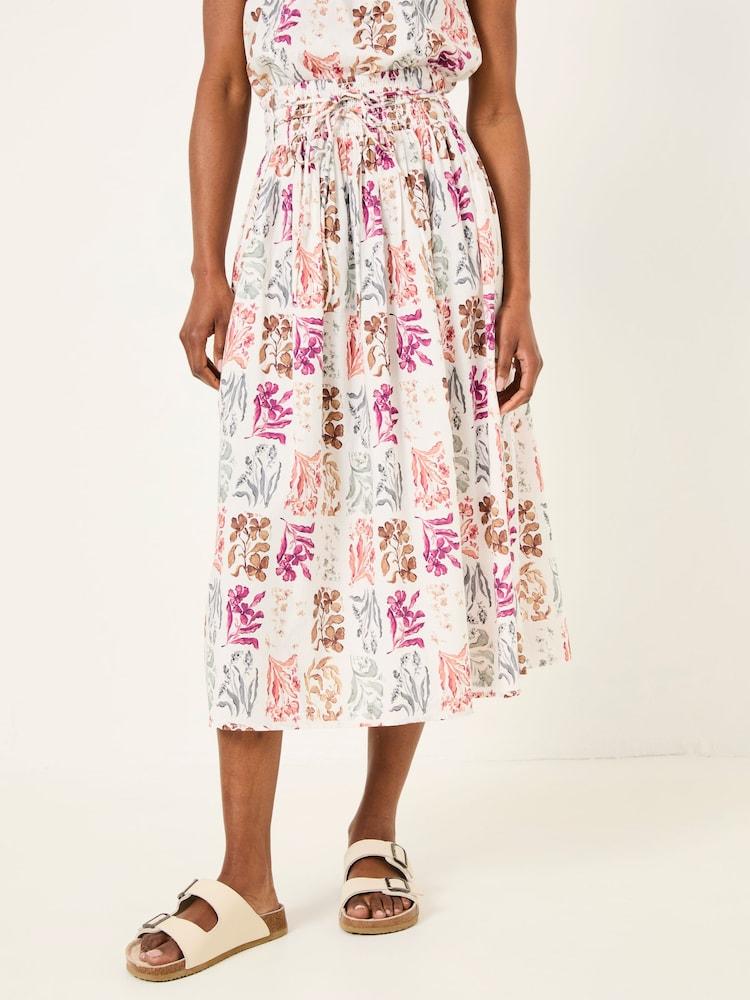 Fat Face Brooke Multi Botanical Beeble Midi Skirt