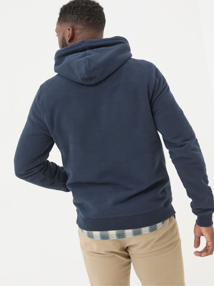 Fat Face Brooke Navy Blue Overhead Hoodie