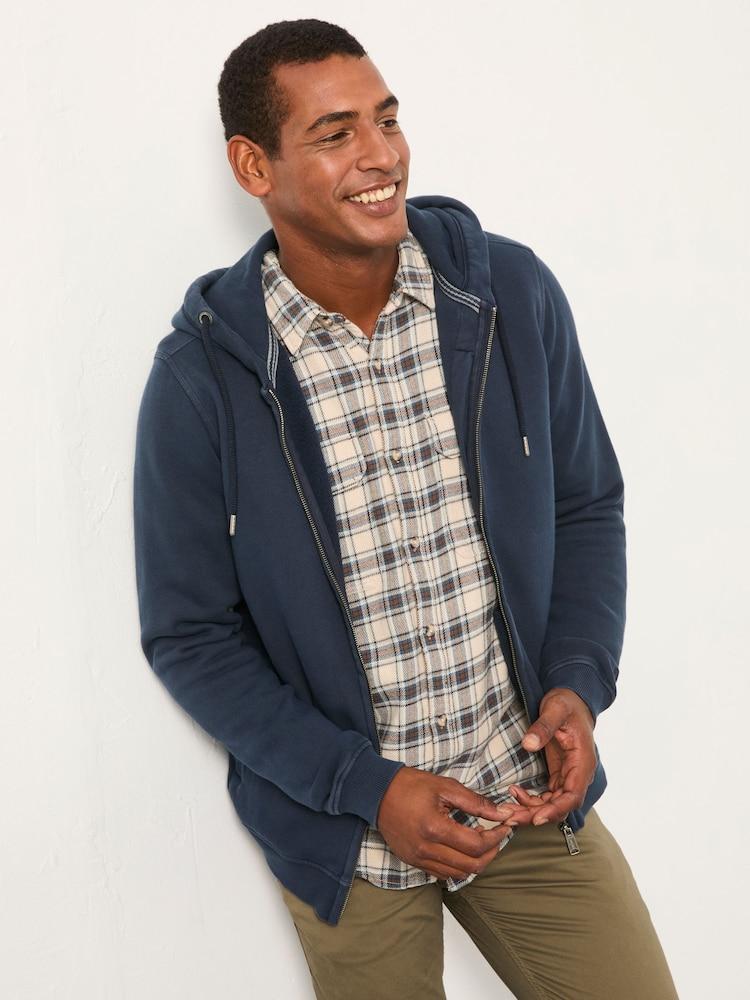 Fat Face Brooke Navy Brooke Zip Through Hoodie