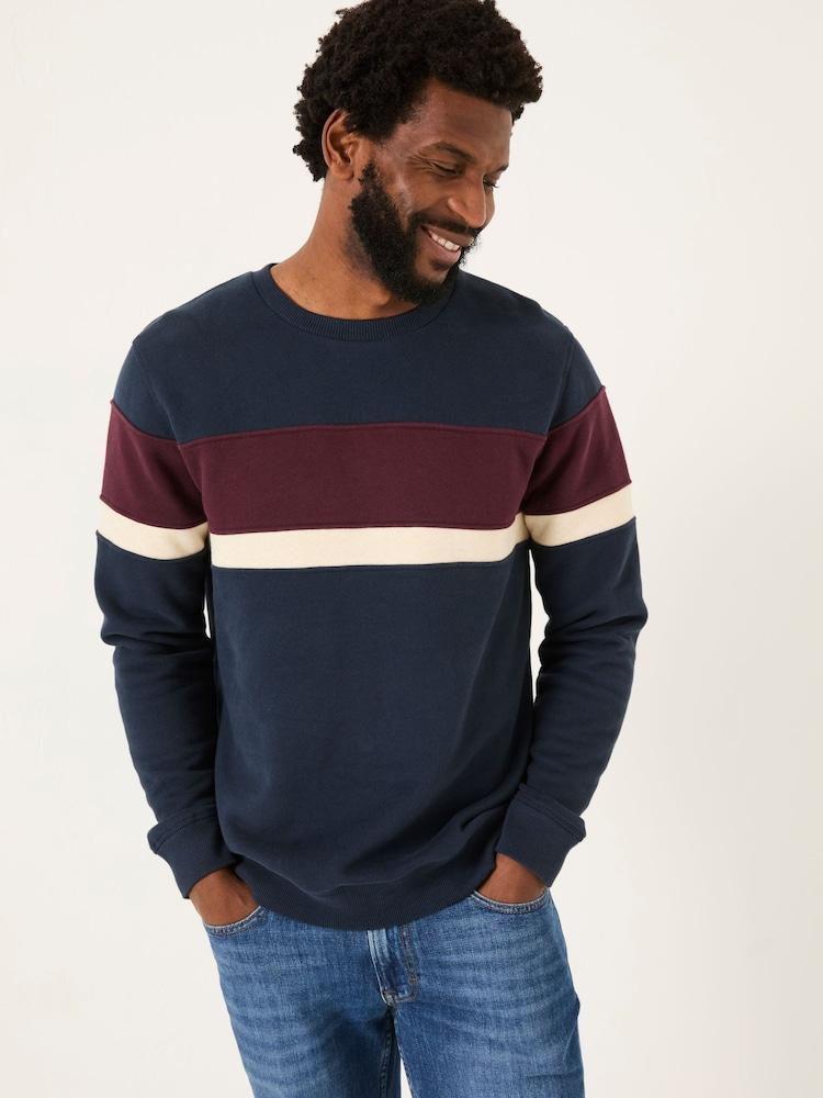 Fat Face Brooke Navy Cut Sew Crew