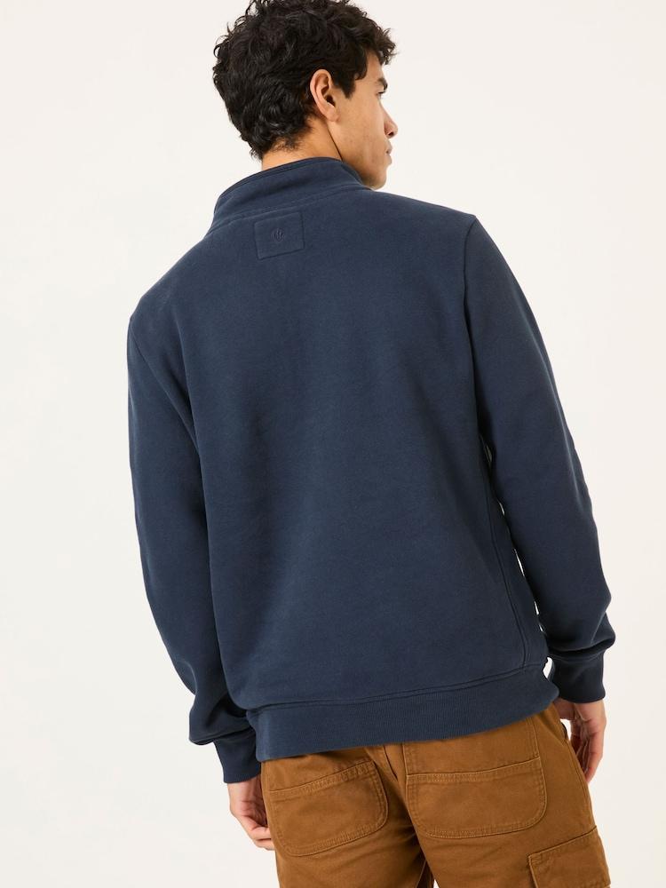Fat Face Brooke Navy Half Neck Sweatshirt