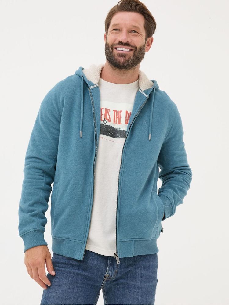 Fat Face Brooke Teal Blue Hoodies