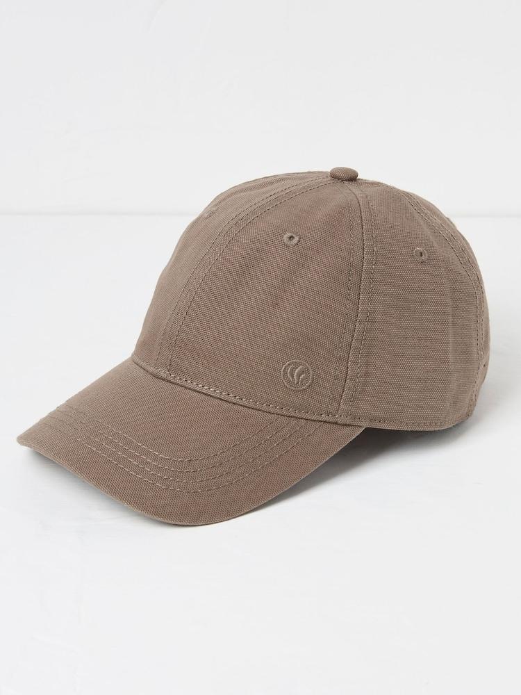Fat Face Brown 100% Cotton Canvas Baseball Cap