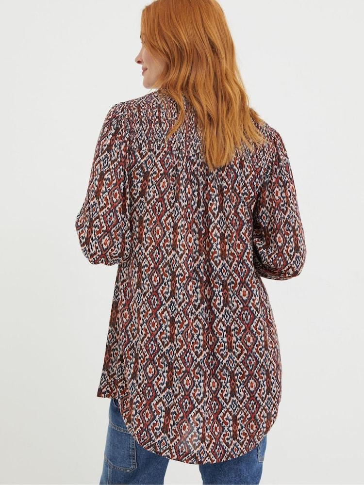 Fat Face Brown Patsy Ikat Geo Tunic