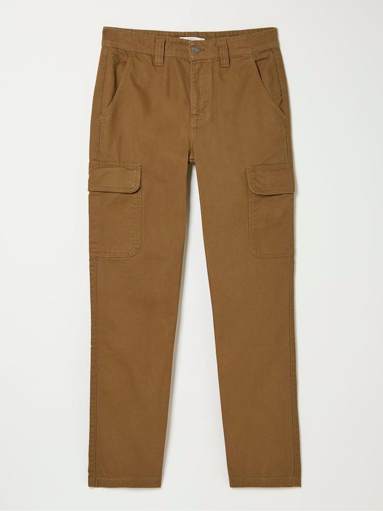 fat face Brown Tan Canvas Cargo Trousers