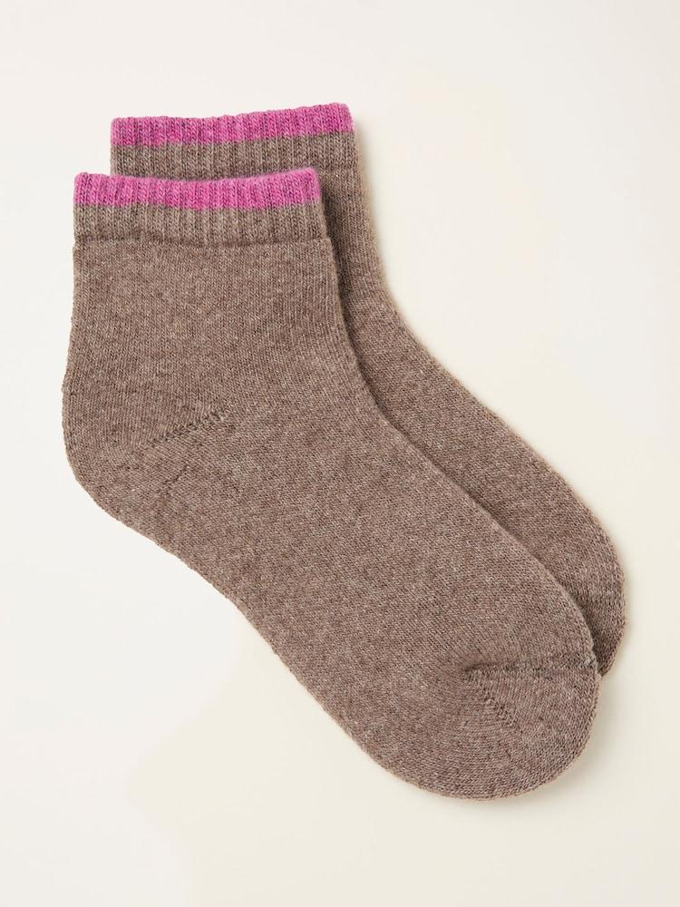 Fat Face Brown Thermal Lounge Socks