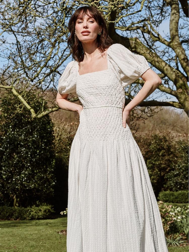 Fat Face Bryn White Beeble Dress