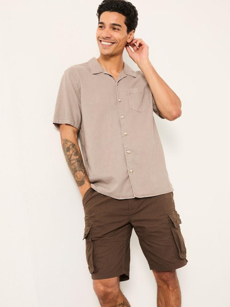 Fat Face Bude Brown Cargo Shorts