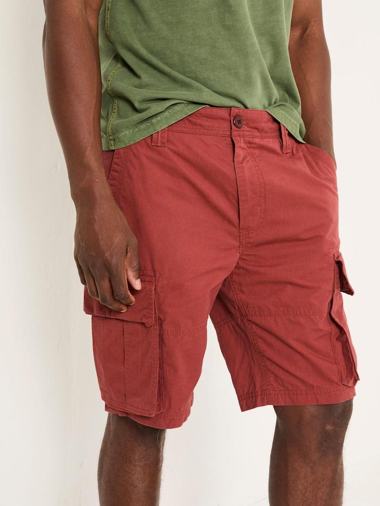 Fat Face Bude Dark Red Cargo Shorts