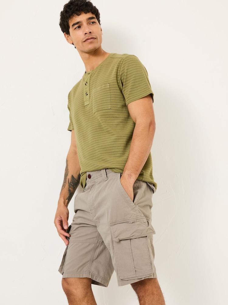 Fat Face Bude Light Grey Cargo Shorts