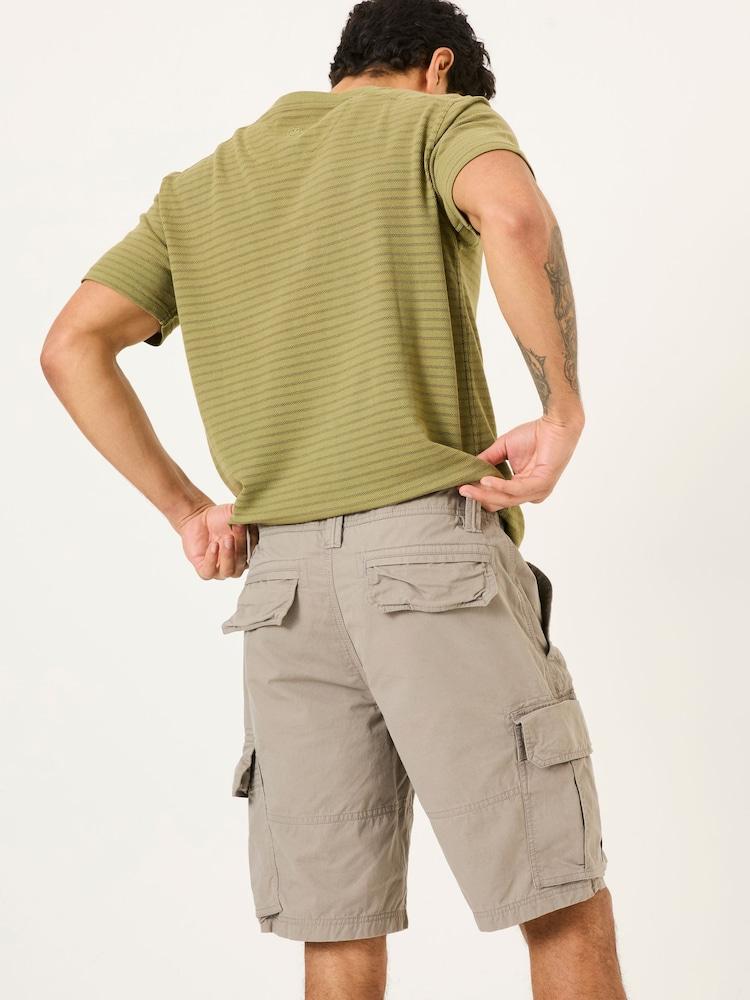 Fat Face Bude Light Grey Cargo Shorts