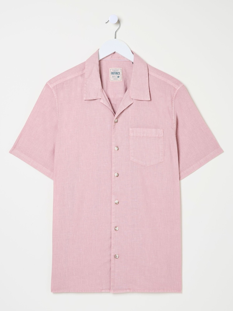 fat face Bugle Dusky Pink Linen Cotton Shirt