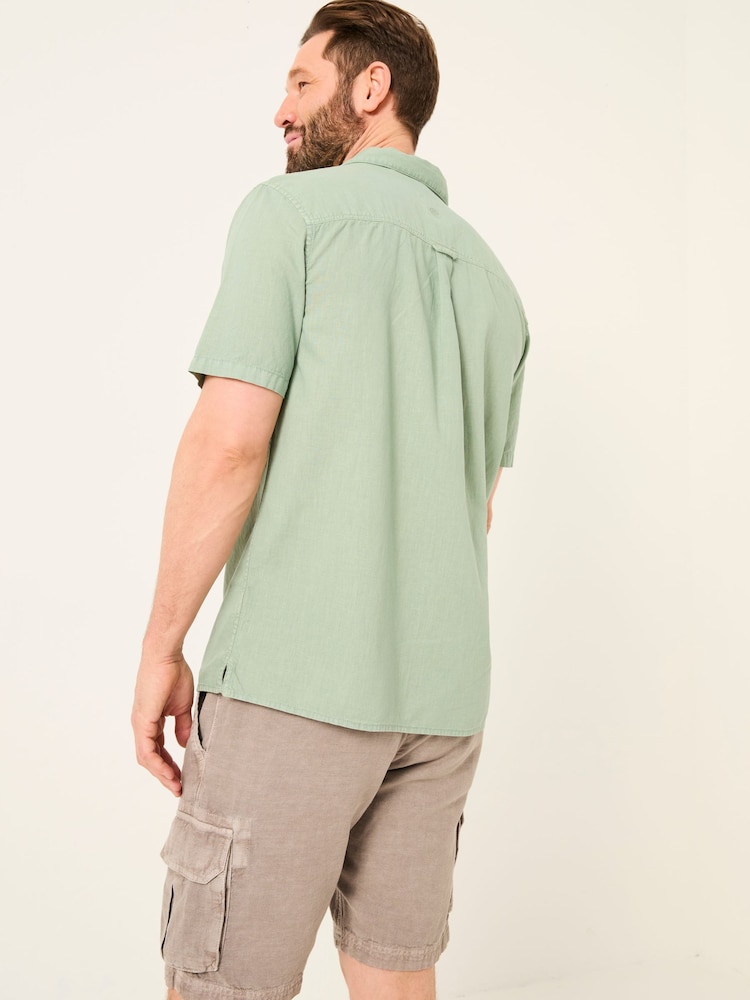 Fat Face Bugle Green Linen Cotton Shirt