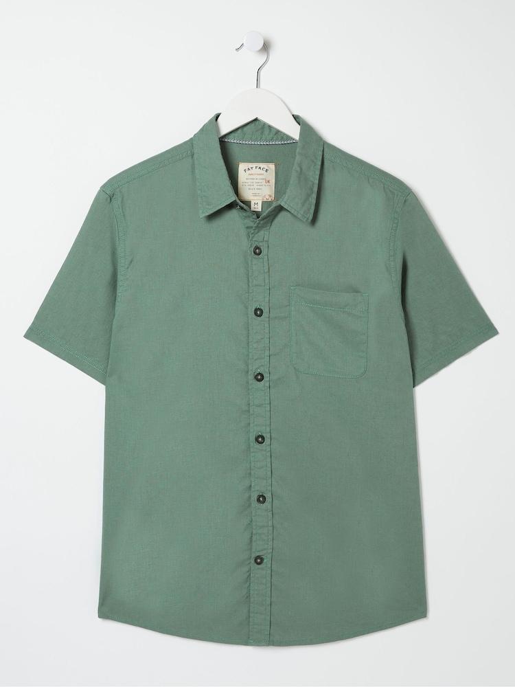 fat face Bugle Green Linen Cotton Shirt