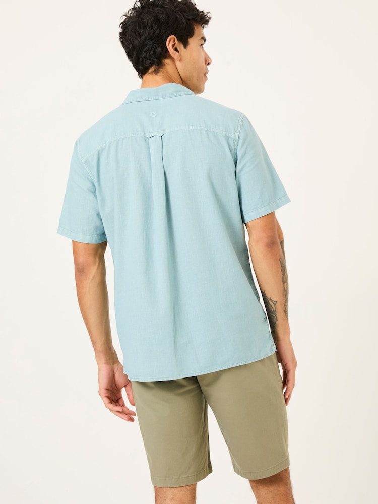 Fat Face Bugle Light Blue Linen Cotton Shirt
