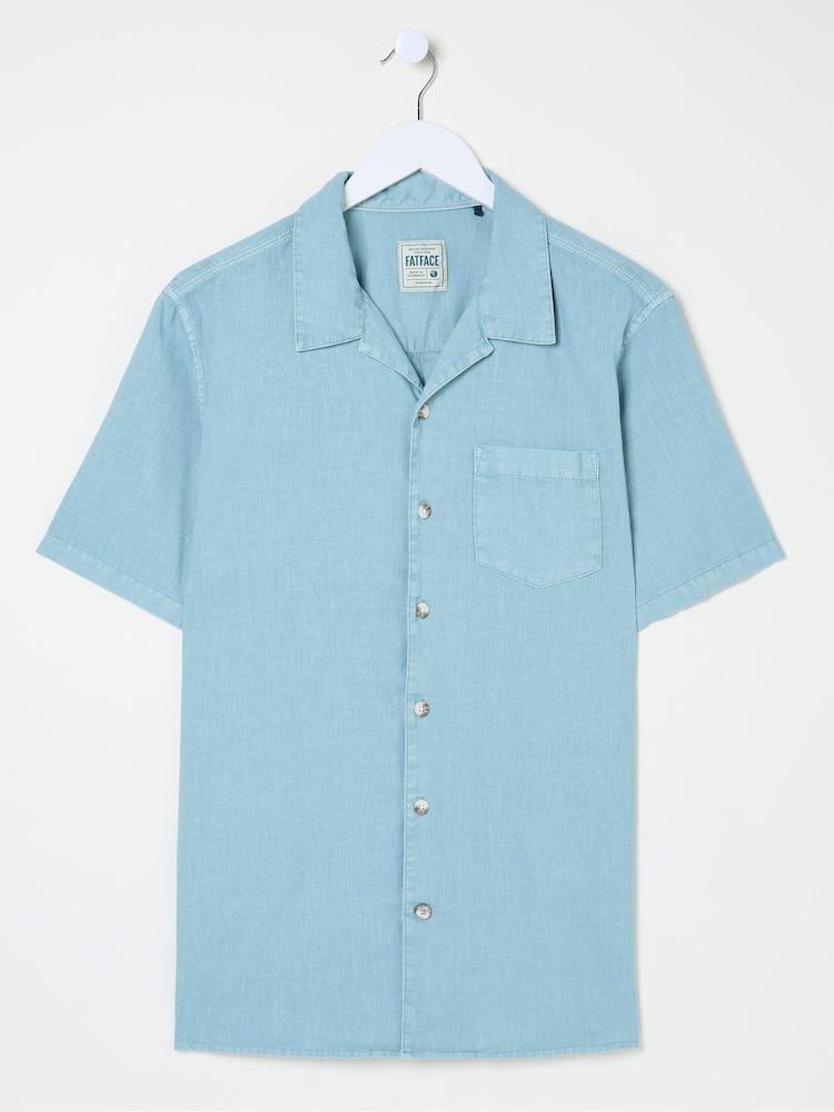 fat face Bugle Light Blue Linen Cotton Shirt