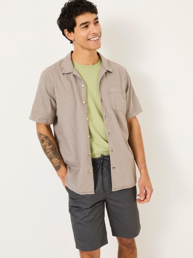 Fat Face Bugle Light Grey Linen Cotton Shirt