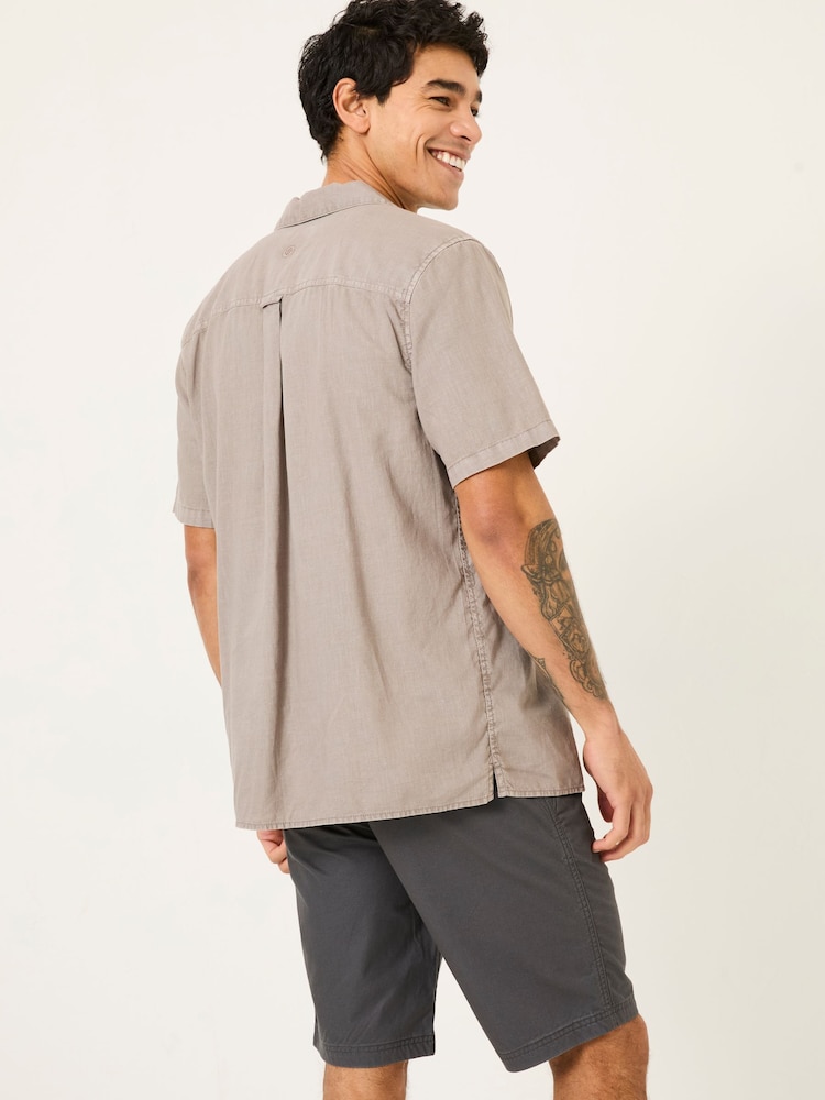 Fat Face Bugle Light Grey Linen Cotton Shirt