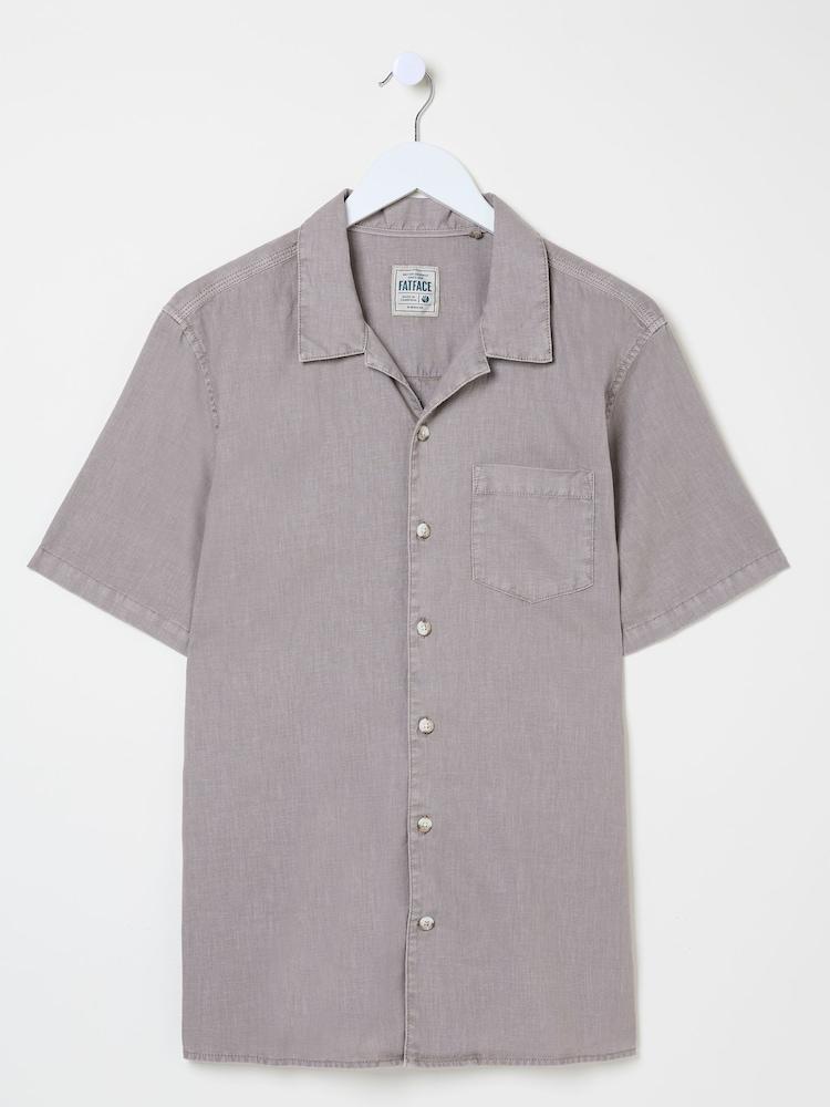 fat face Bugle Light Grey Linen Cotton Shirt