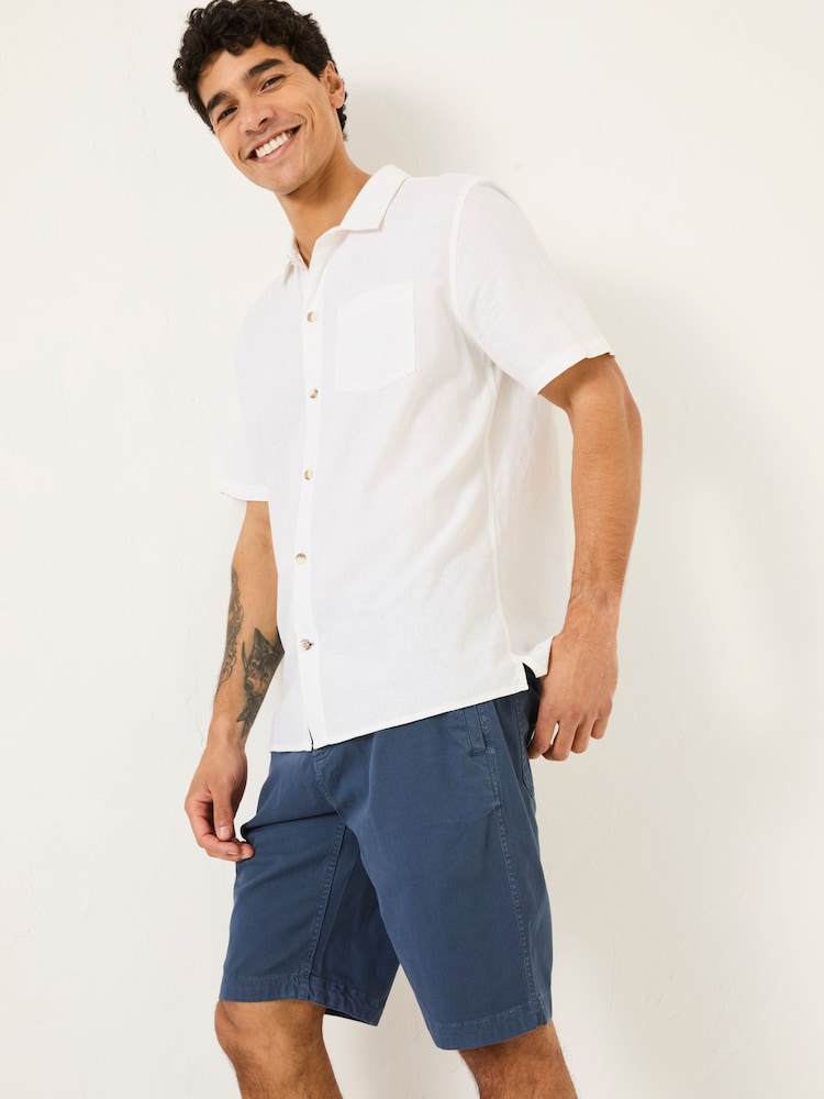 Fat Face Bugle White Linen Cotton Shirt