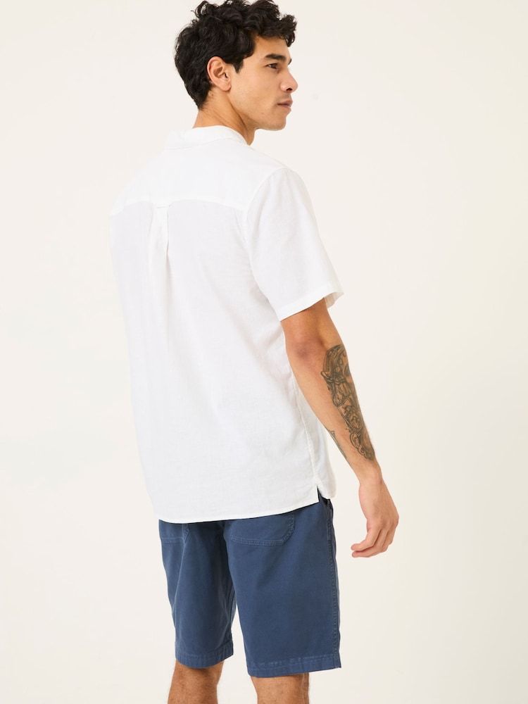 Fat Face Bugle White Linen Cotton Shirt