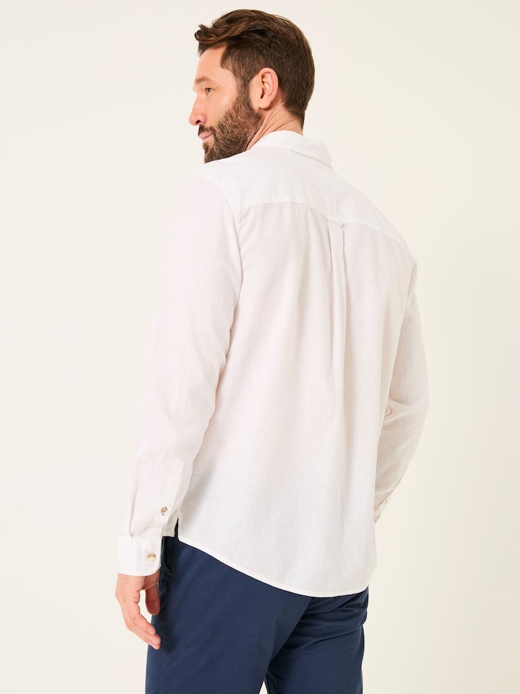 Fat Face Bugle White Linen Cotton Shirt