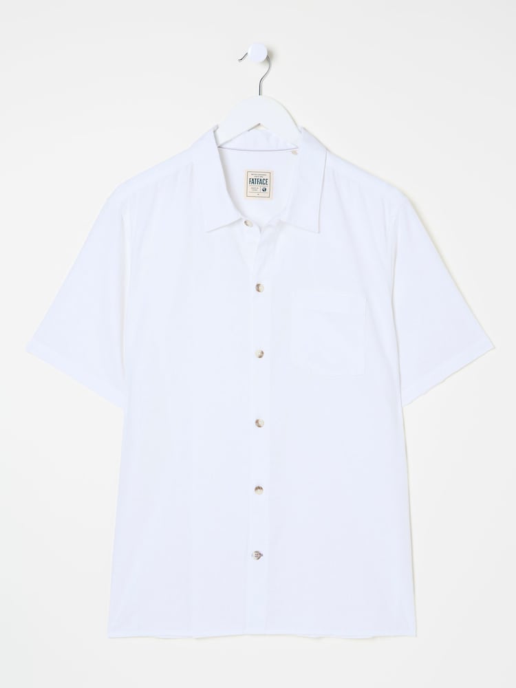 fat face Bugle White Linen Cotton Shirt