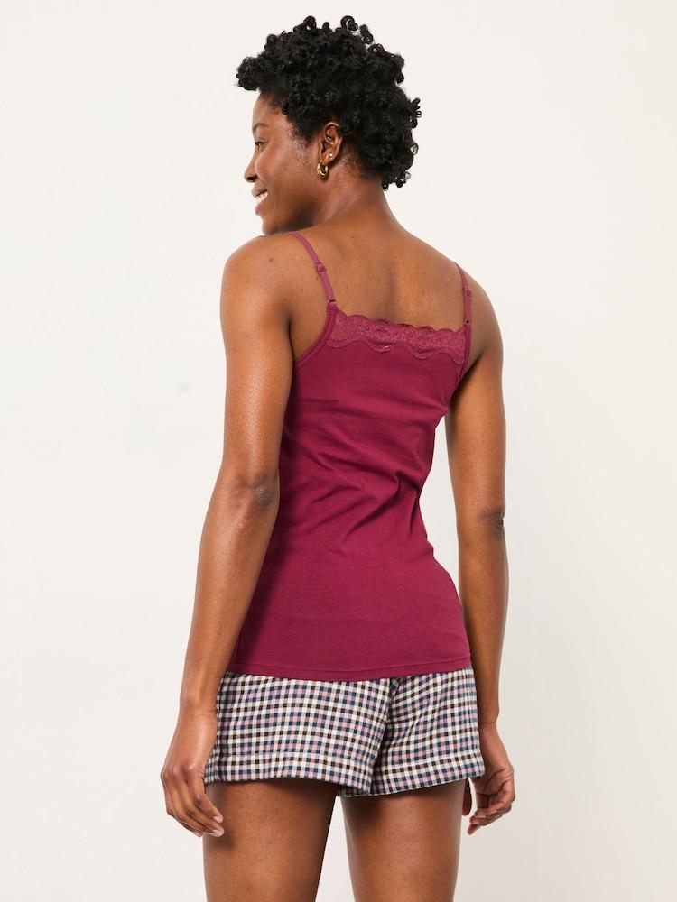 Fat Face Burgundy Red Lace Vest