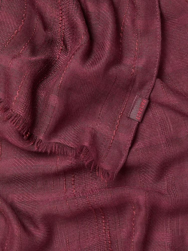 fat face Burgundy Red Textured Lightweight Scarf